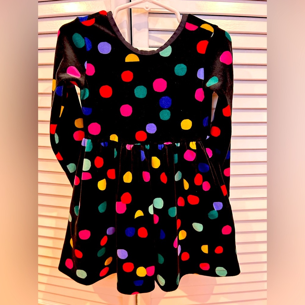 Hanna Andersson, velour polka dot dress
